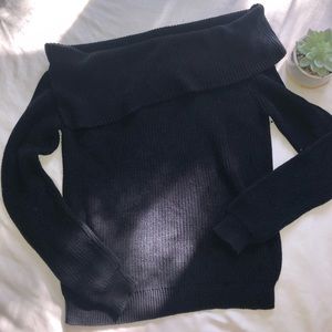 Black Off The Shoulder Sweater